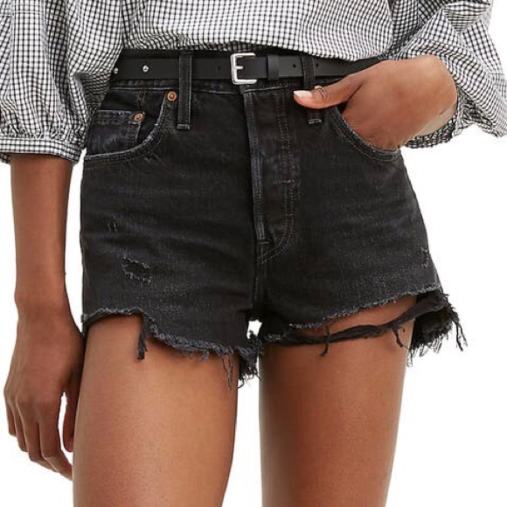 Levi's 501 Original Cutoff Denim Shorts Black